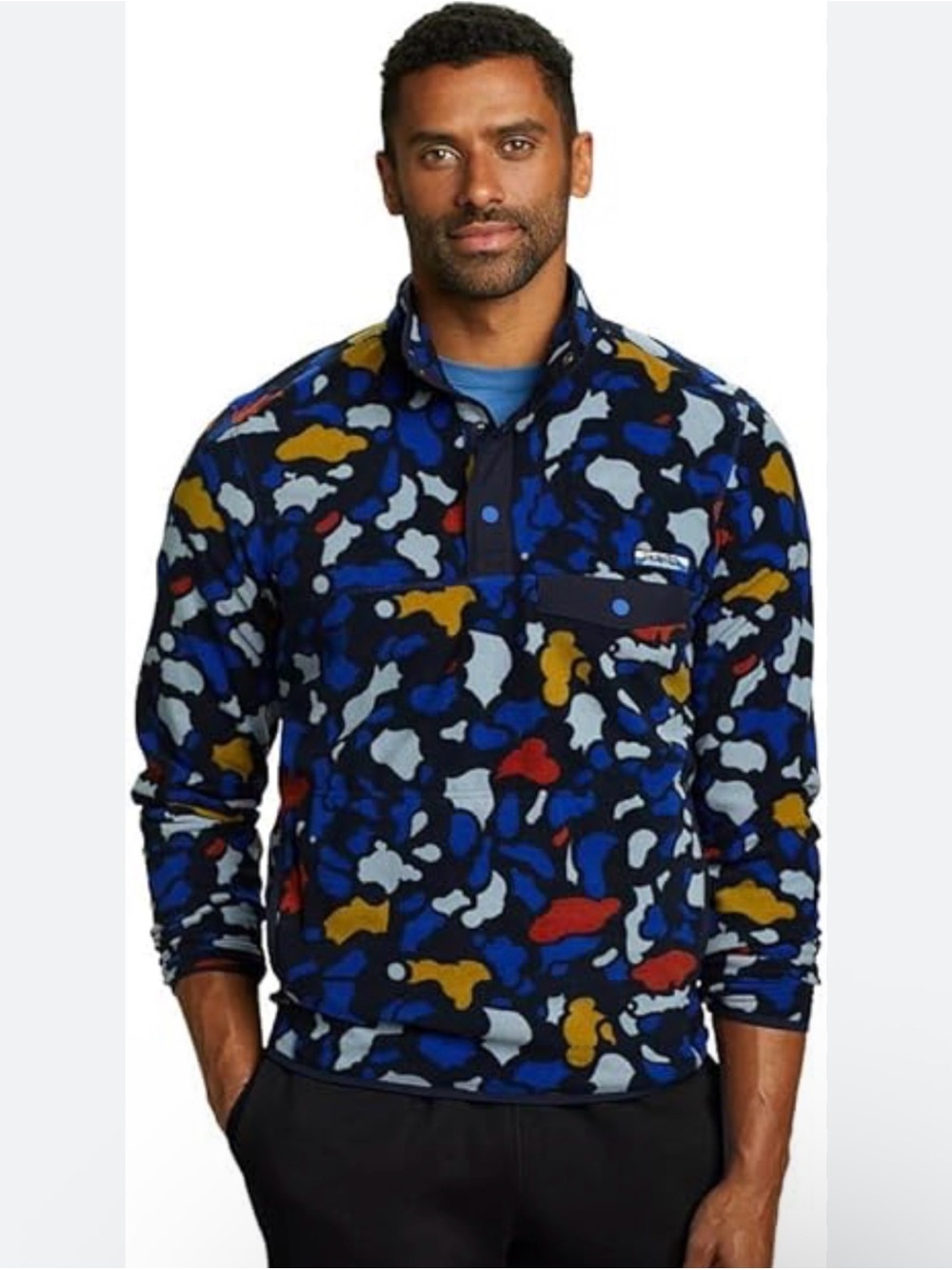 Eddie Bauer Mens Chutes Snap Mock Supersoft Microfleece